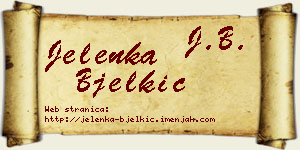 Jelenka Bjelkić vizit kartica